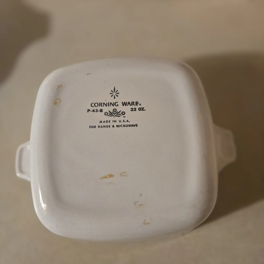 Corningware Vintage Blue Cornflower 22 Ounce Dishes (3)